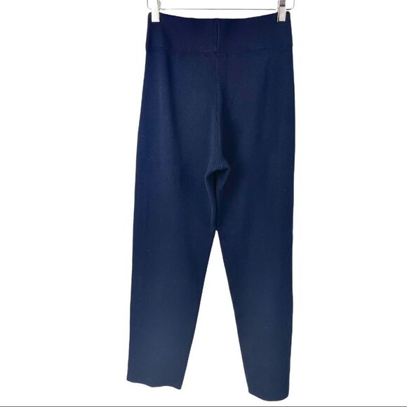 MASSIMO Dutti Navy Sweater Knit Elasticated Trousers Size XS - Picture 3 of 7